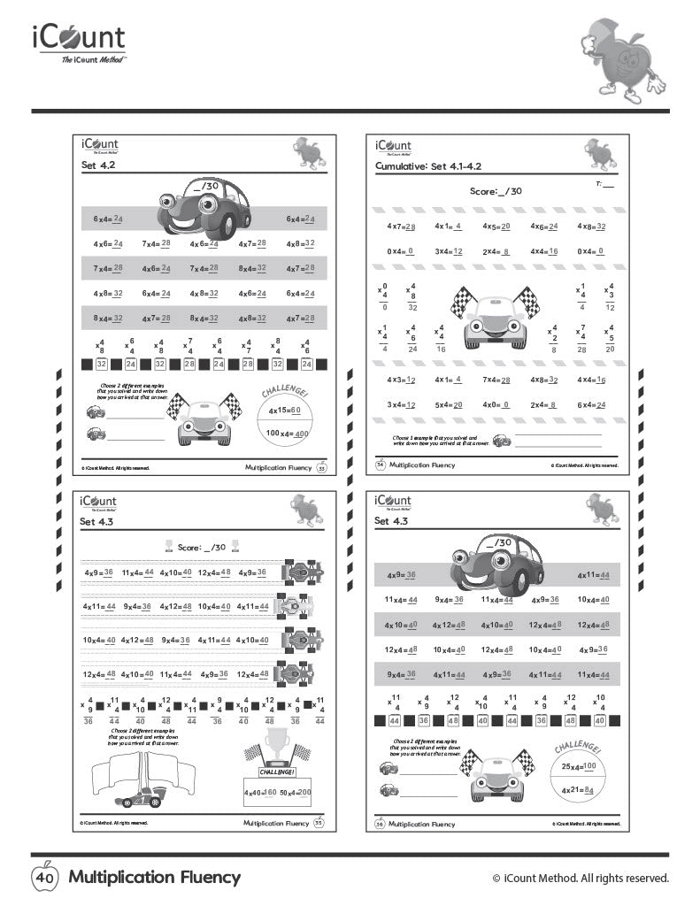 Multiplication Fluency Workbook Teacher's Edition, Fluency Series image 2