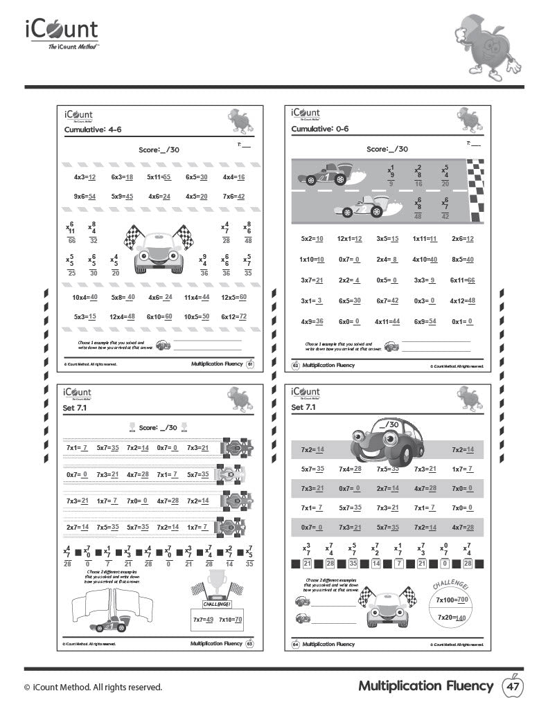 Multiplication Fluency Workbook Teacher's Edition, Fluency Series image 4