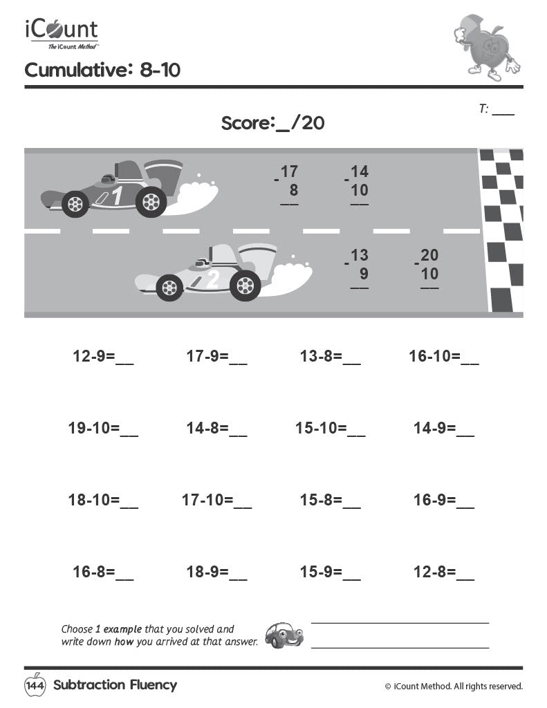 Subtraction Fluency Workbook, Fluency Series image 4