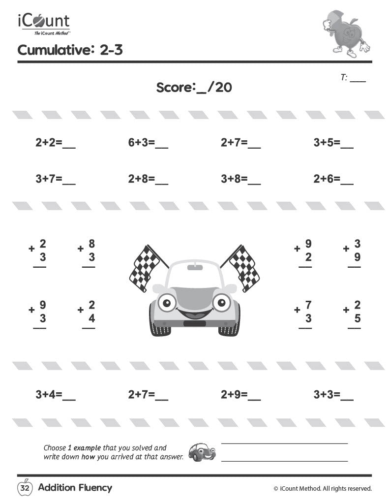 Addition Fluency Workbook, Fluency Series image 2