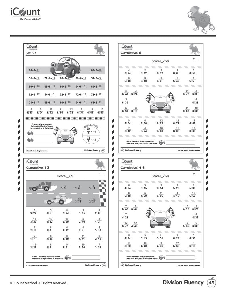 Division Fluency Workbook Teacher's Edition, Fluency Series image 4