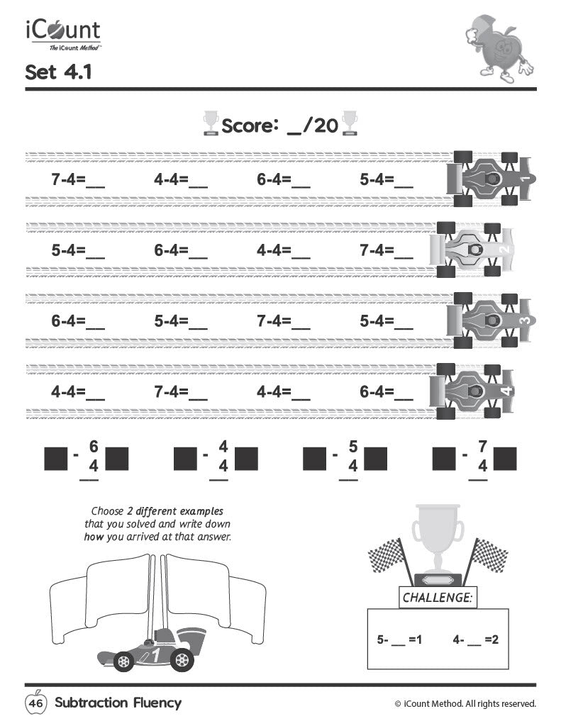 Subtraction Fluency Workbook, Fluency Series image 2