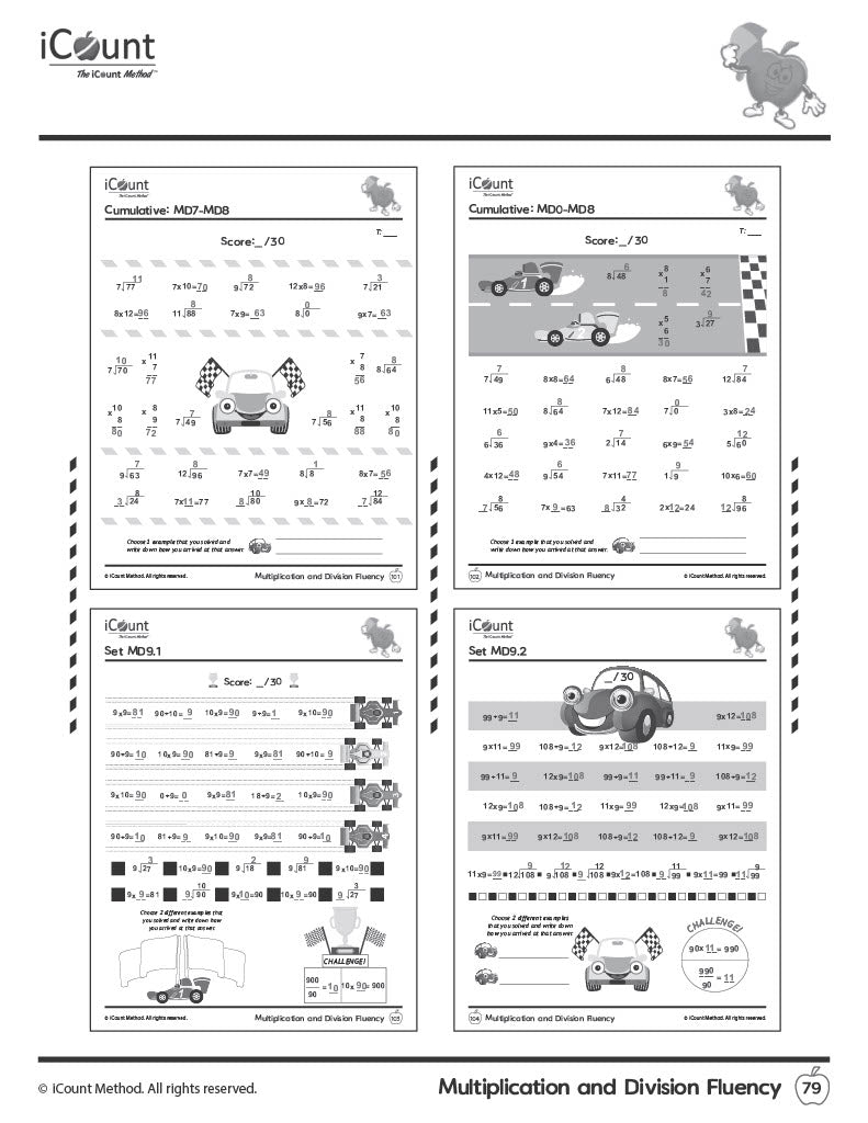 Multiplication & Division Fluency Workbook Teacher's Edition, Fluency Series image 1