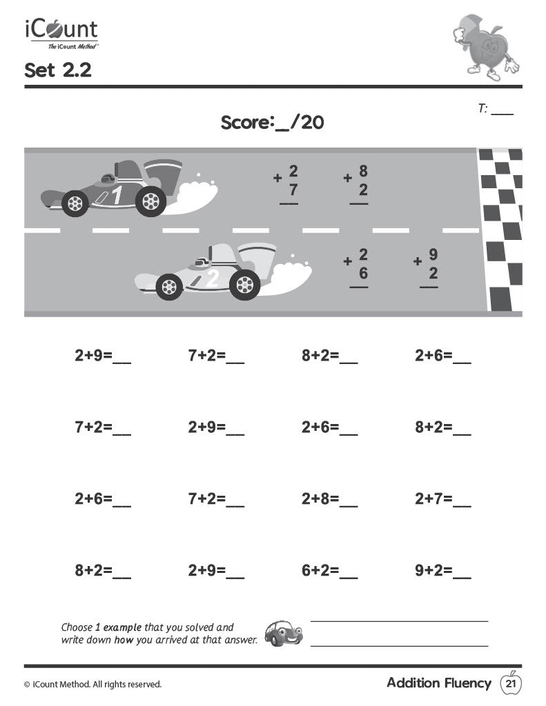 Addition Fluency Workbook, Fluency Series image 1