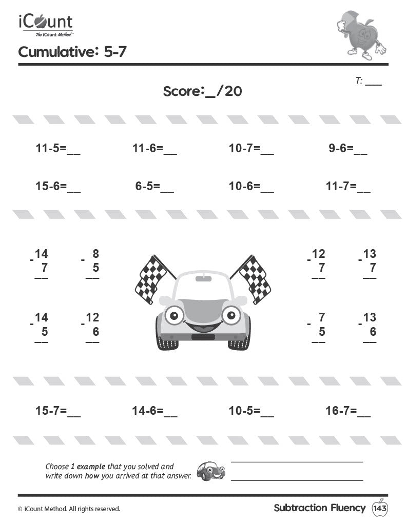 Subtraction Fluency Workbook, Fluency Series image 3