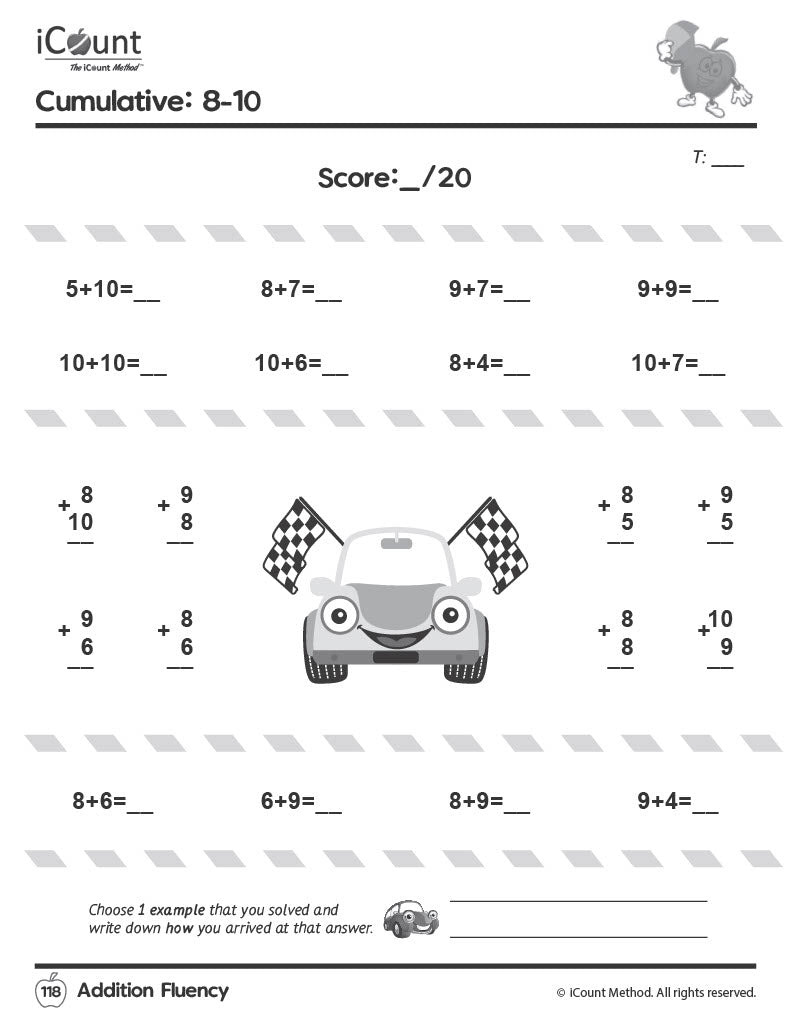 Addition Fluency Workbook, Fluency Series image 4