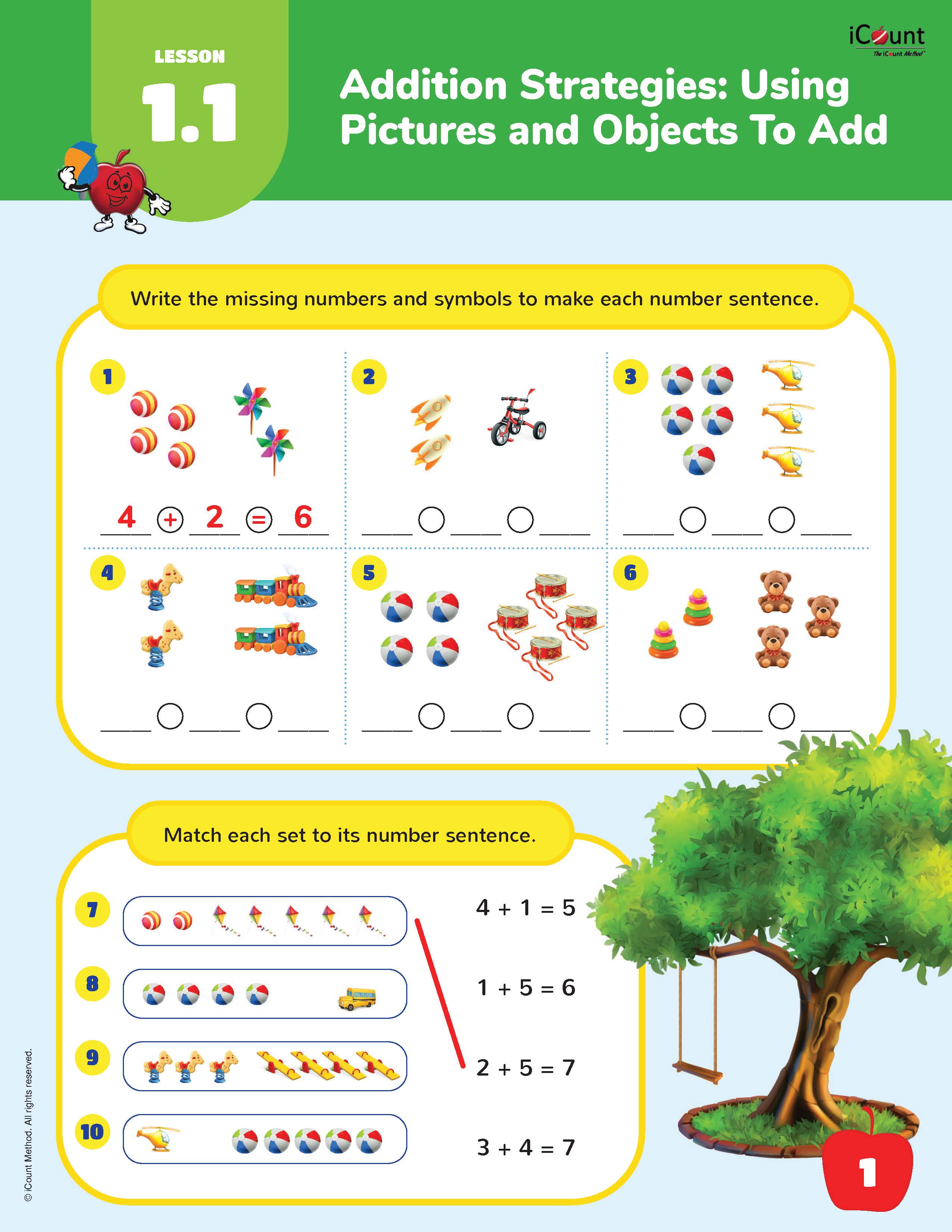 The iCount Method® Level Green Math Homework Book, Premium Edition, 2.0
