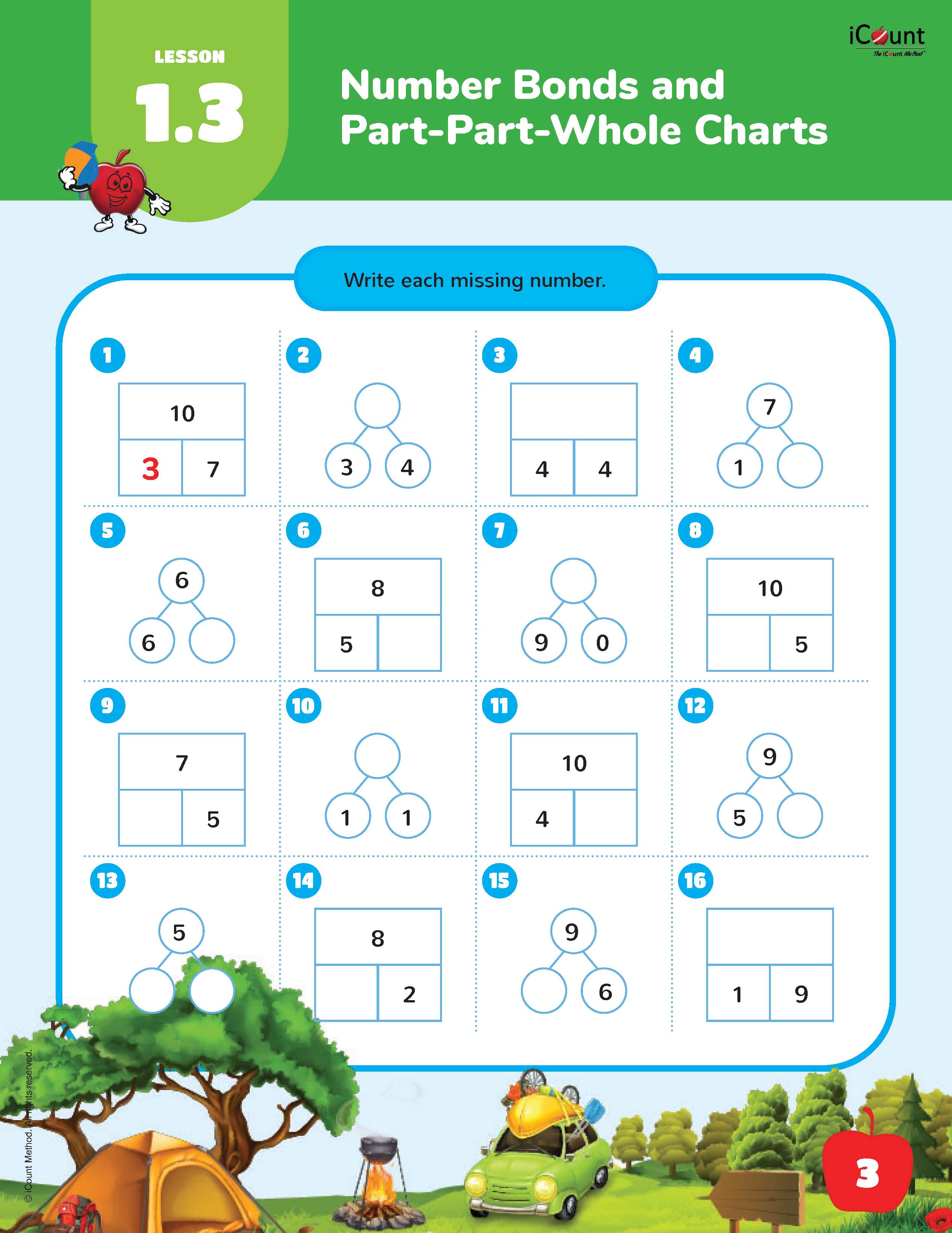 The iCount Method® Level Green Math Homework Book, Premium Edition, 2.0