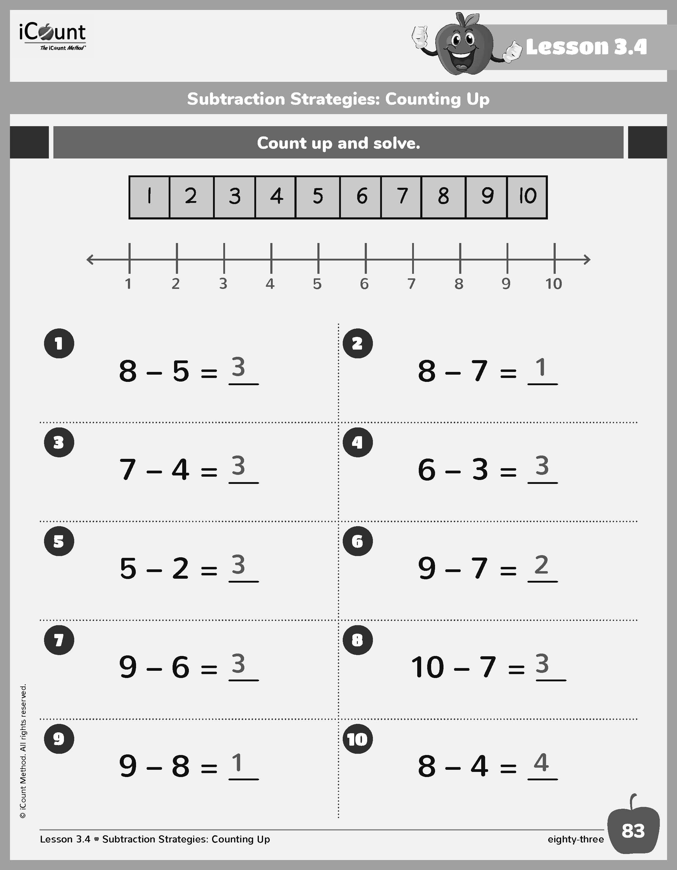 Teacher's Guide for the iCount Method® Level Red Math Book, Basic Edition