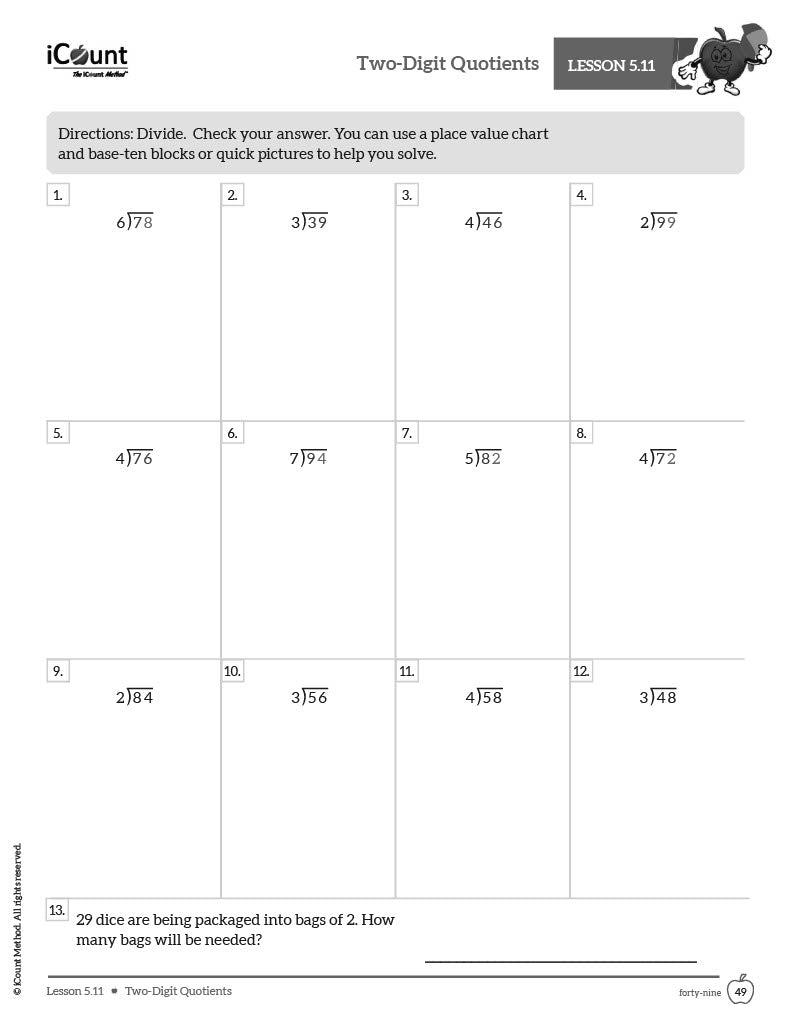 The iCount Method® Level Gray Homework Book, Premium Edition