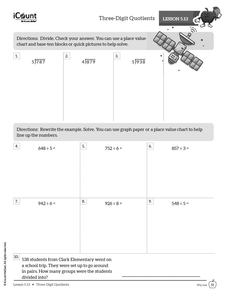 The iCount Method® Level Gray Homework Book, Premium Edition