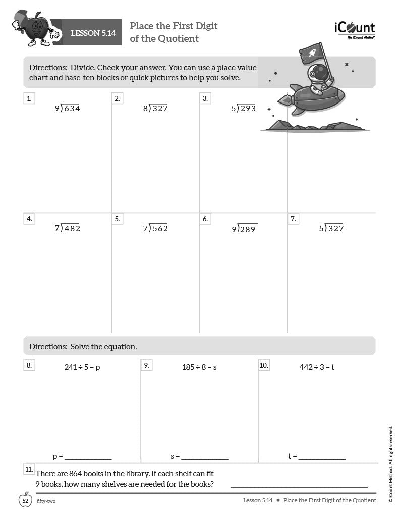 The iCount Method® Level Gray Homework Book, Premium Edition