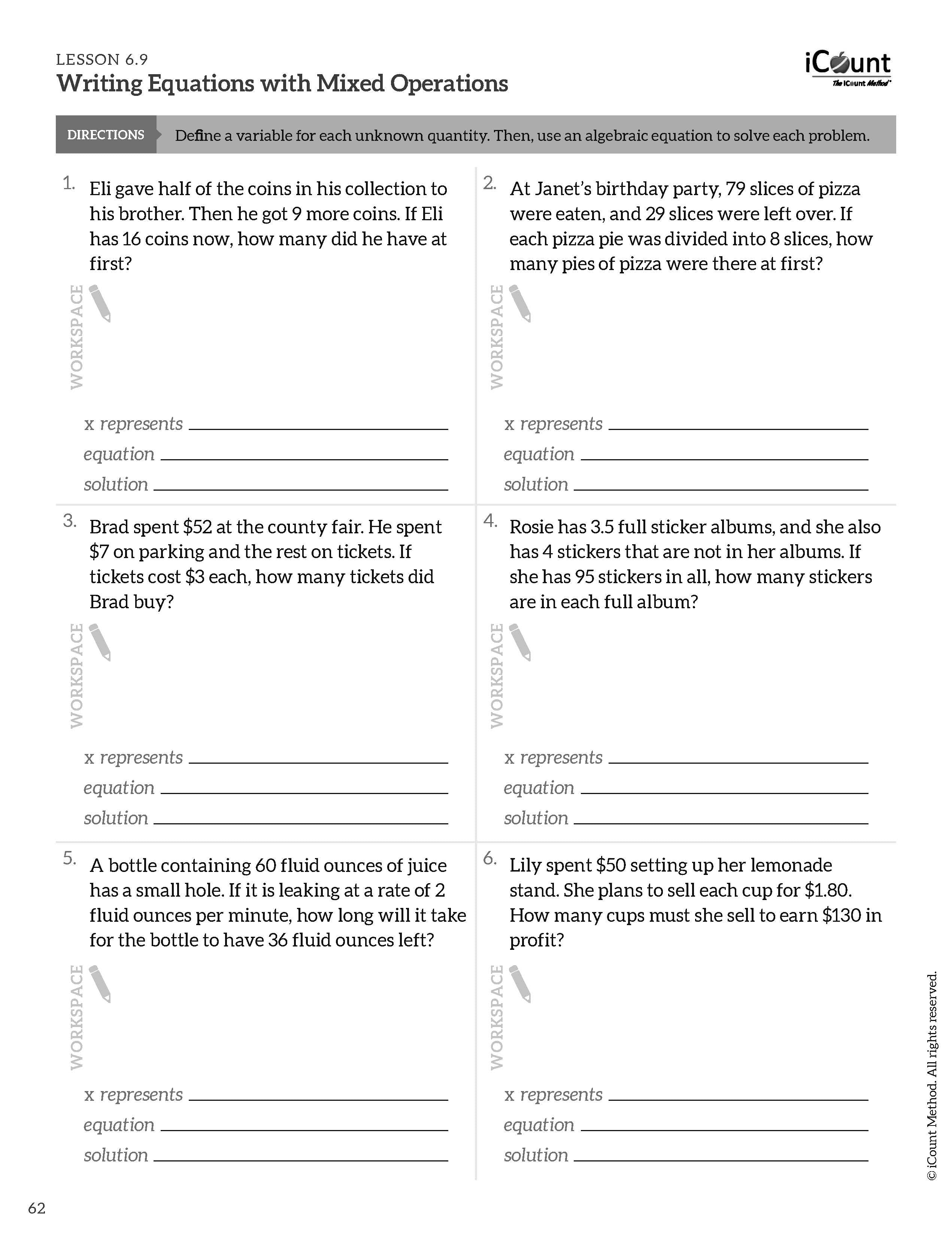 The iCount Method® Level Purple Homework Book, Premium Edition