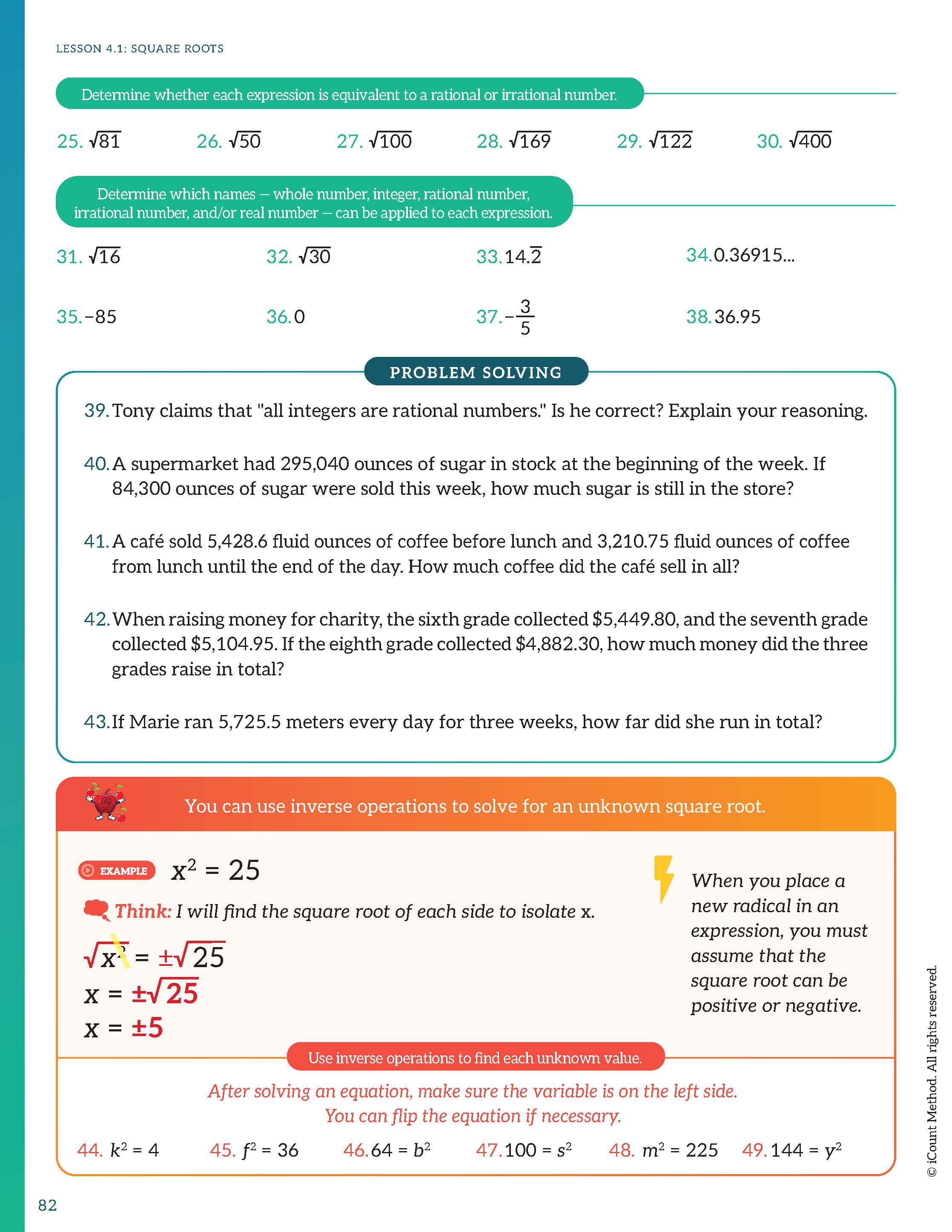 The iCount Method® Level Orange Math Textbook, Premium Edition (Hardcover)