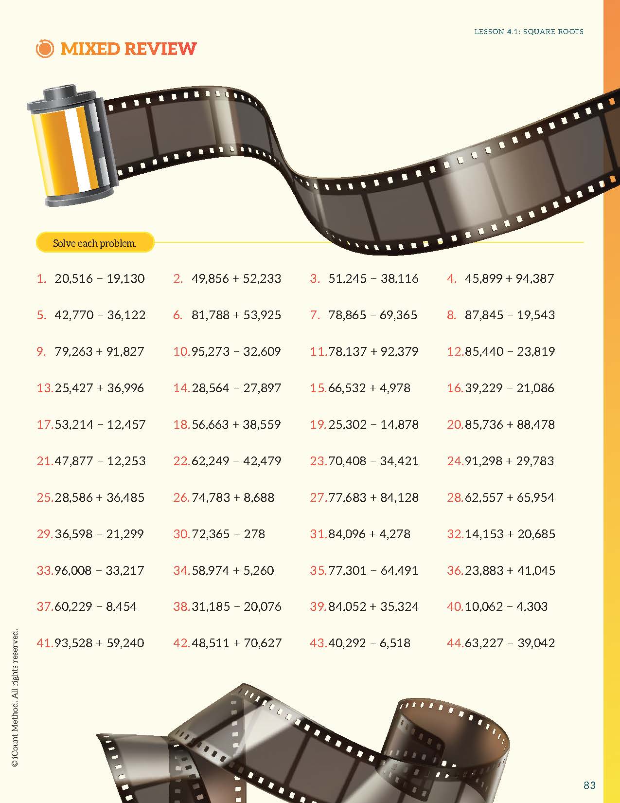 The iCount Method® Level Orange Math Textbook, Premium Edition (Hardcover)