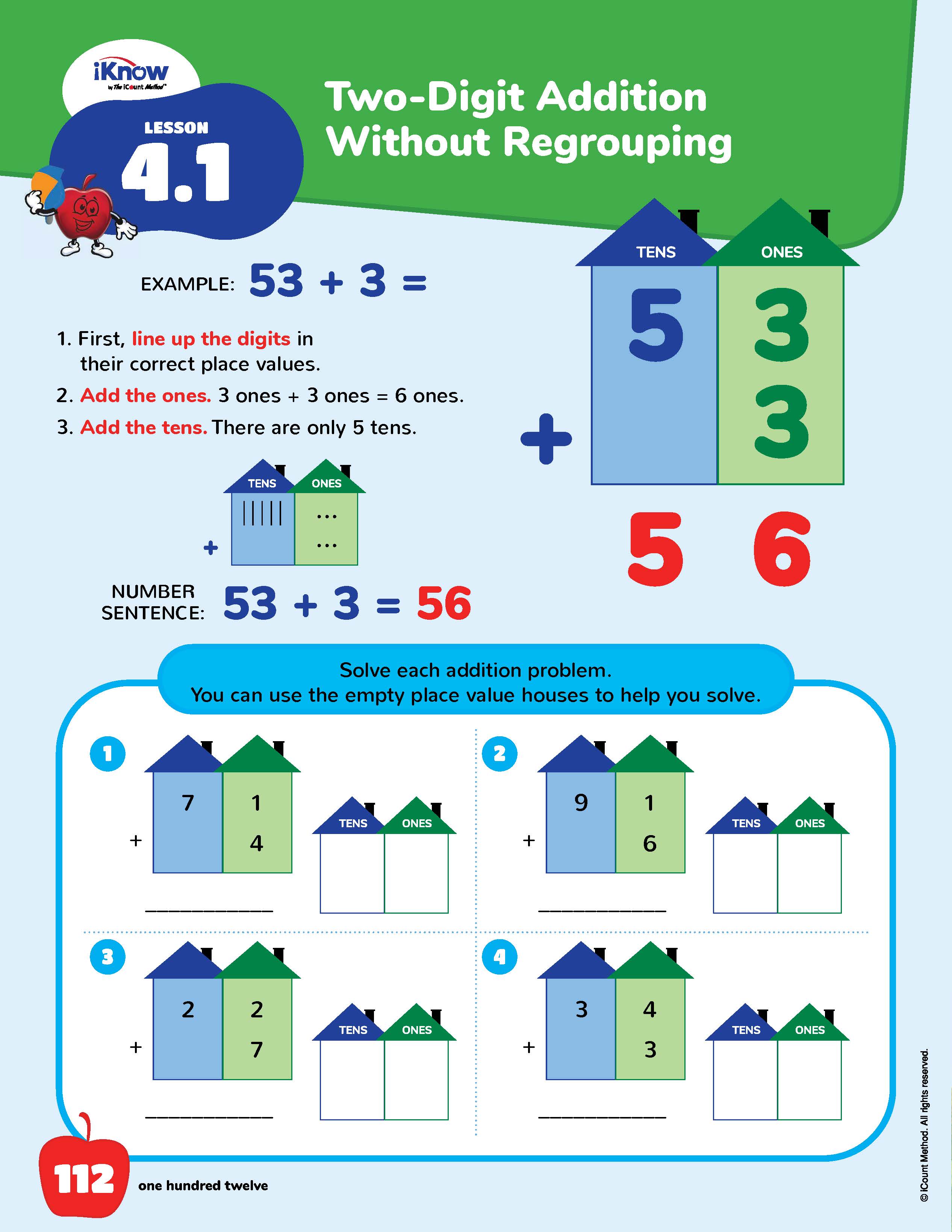 The iKnow by iCount Method® Green Edition, Math Workbook