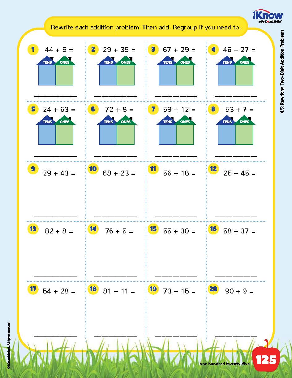 The iKnow by iCount Method® Green Edition, Math Workbook