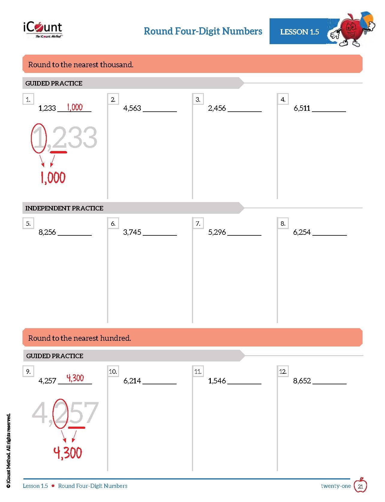 The iCount Method® Level Brown Math Book, Abridged Edition