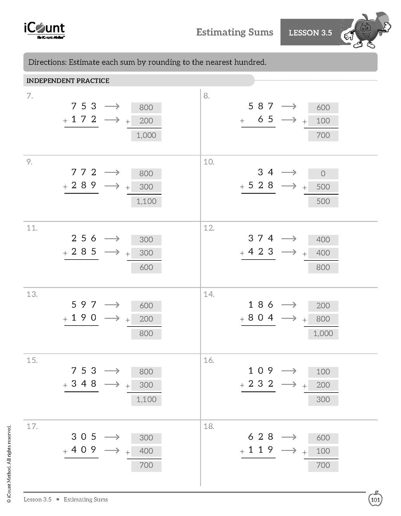 Teacher's Guide for the iCount Method® Level Brown Math Book, Basic Edition