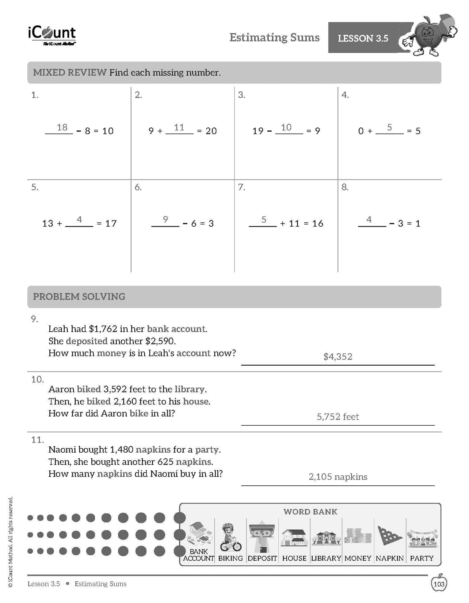 Teacher's Guide for the iCount Method® Level Brown Math Book, Basic Edition