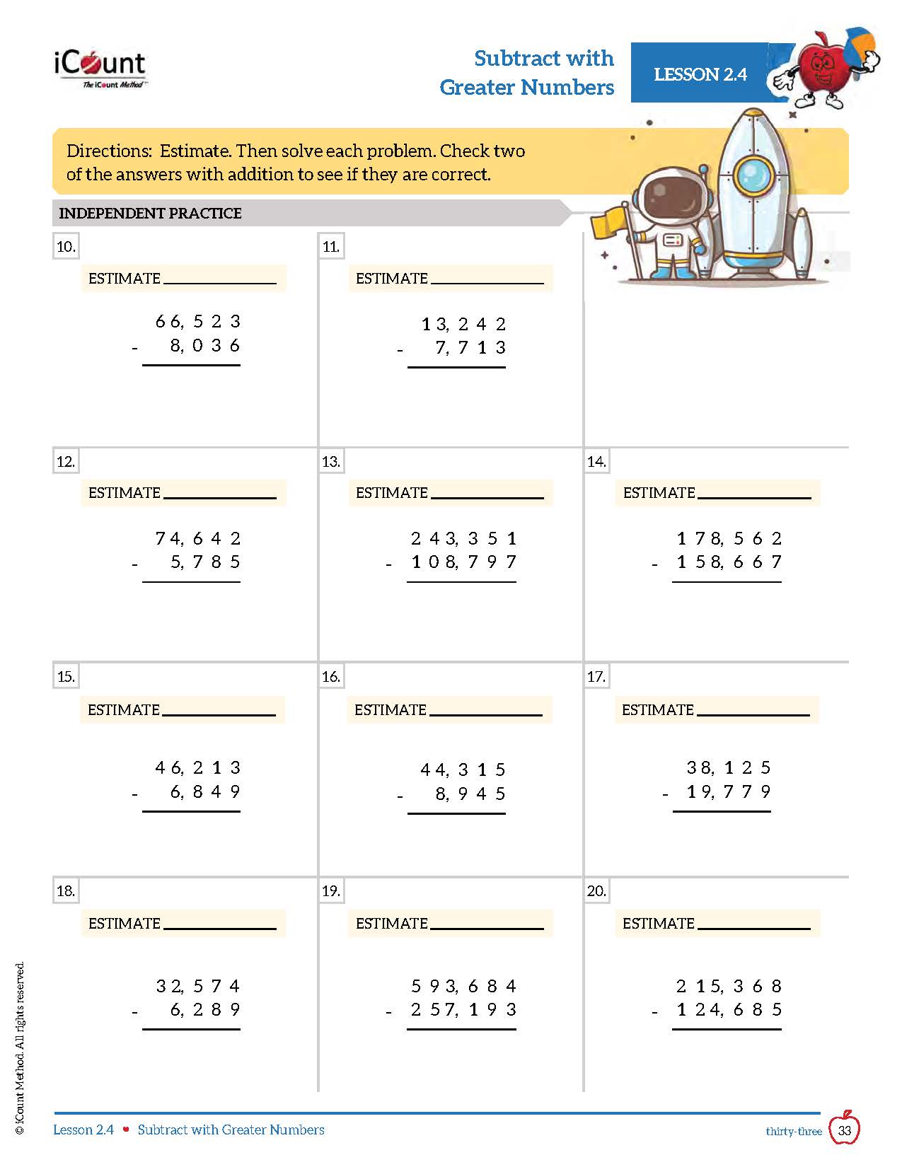 The iCount Method® Level Gray Math Book, Abridged Edition