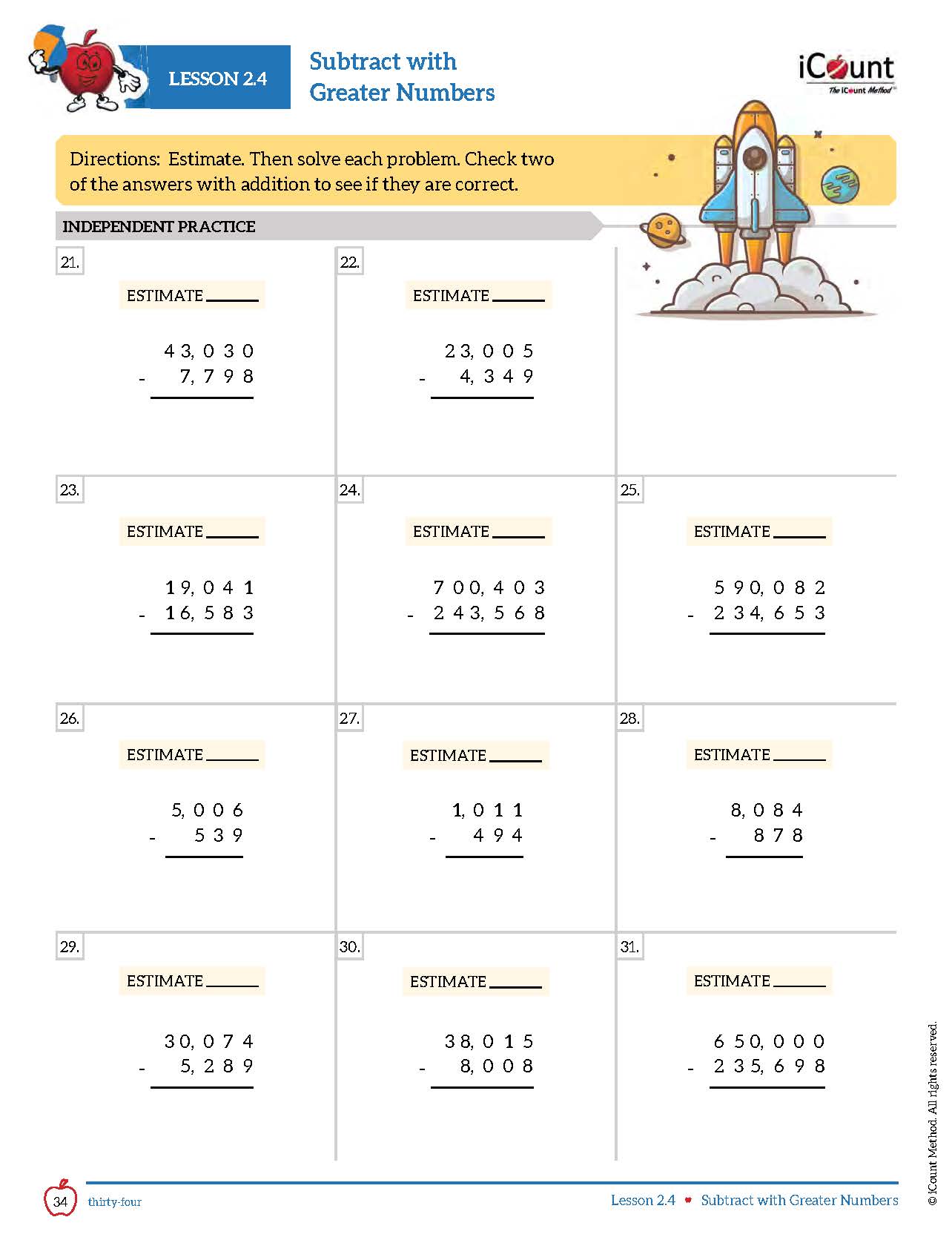 The iCount Method® Level Gray Math Book, Abridged Edition