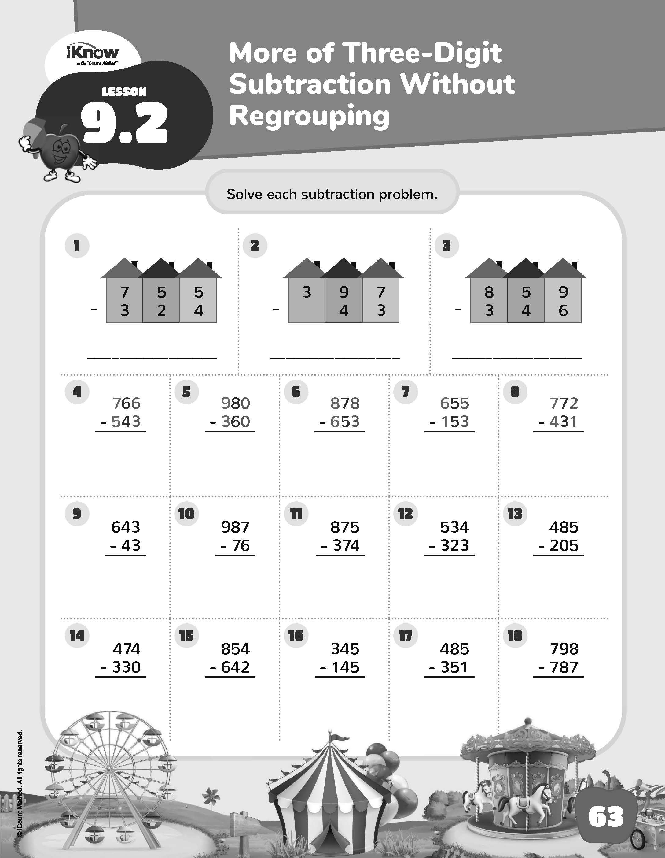 The iKnow by iCount Method® Green Edition, Math Homework Book