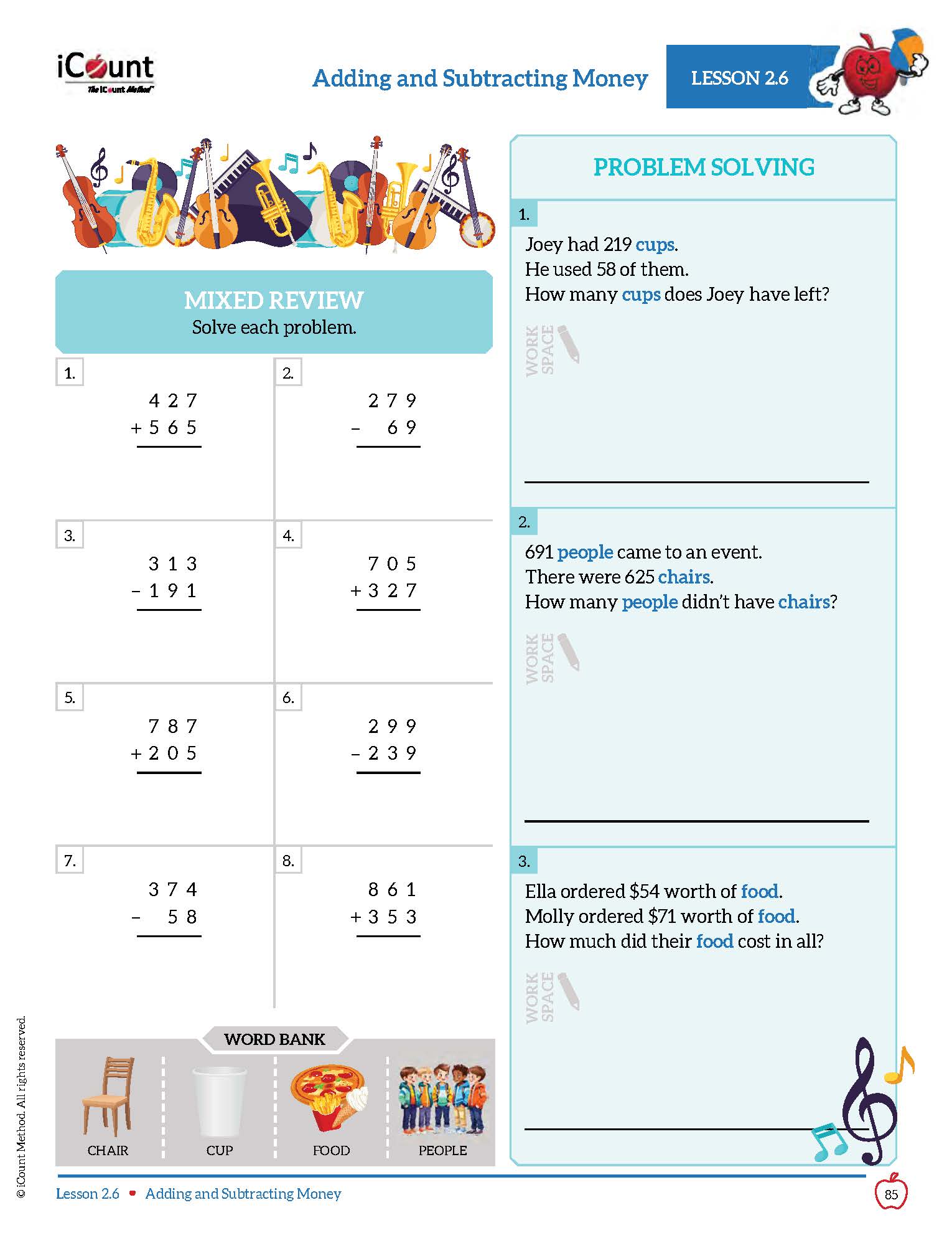 The iCount Method® Level Black Math Book, Basic Edition