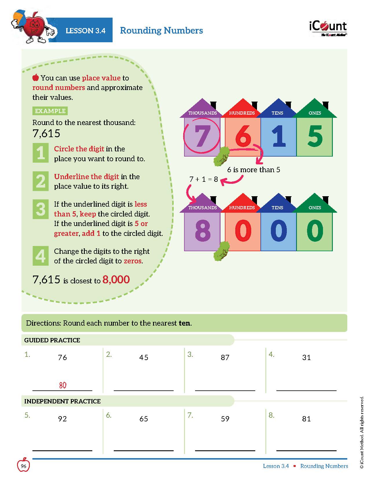 The iCount Method® Level Brown Math Book, Basic Edition