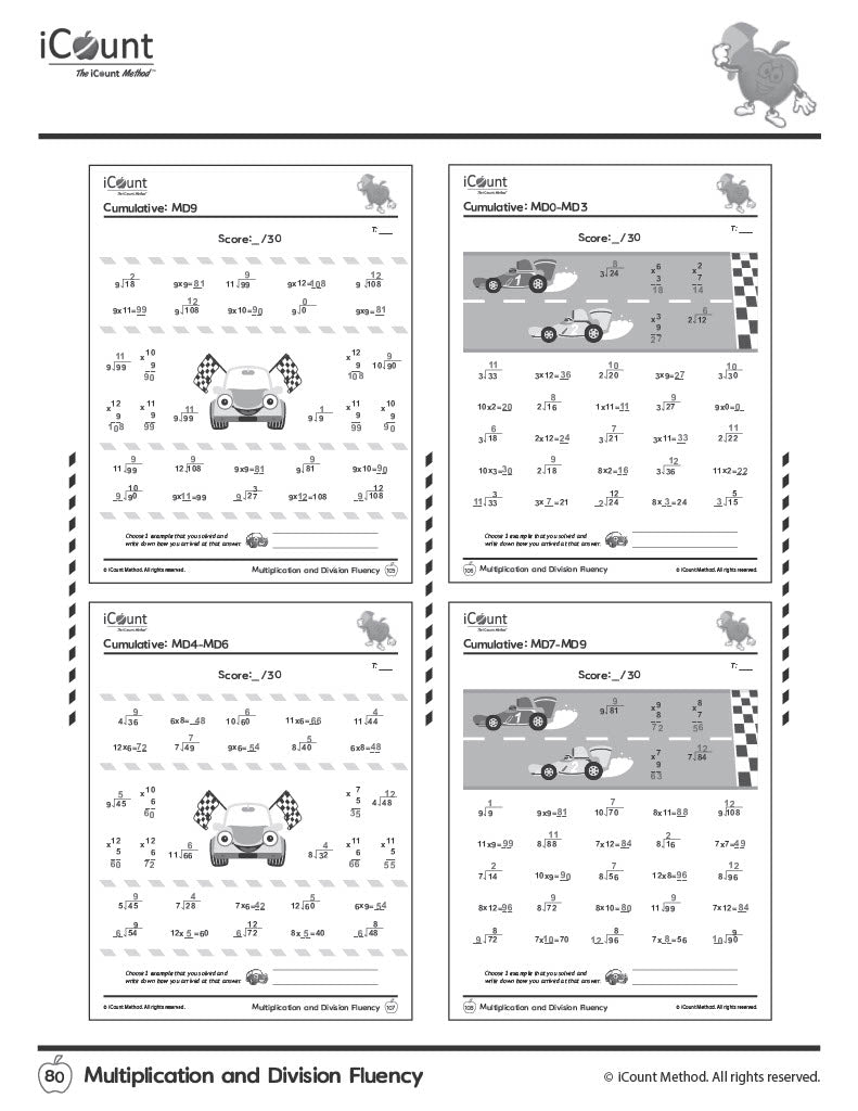 Multiplication & Division Fluency Workbook Teacher's Edition, Fluency Series image 2