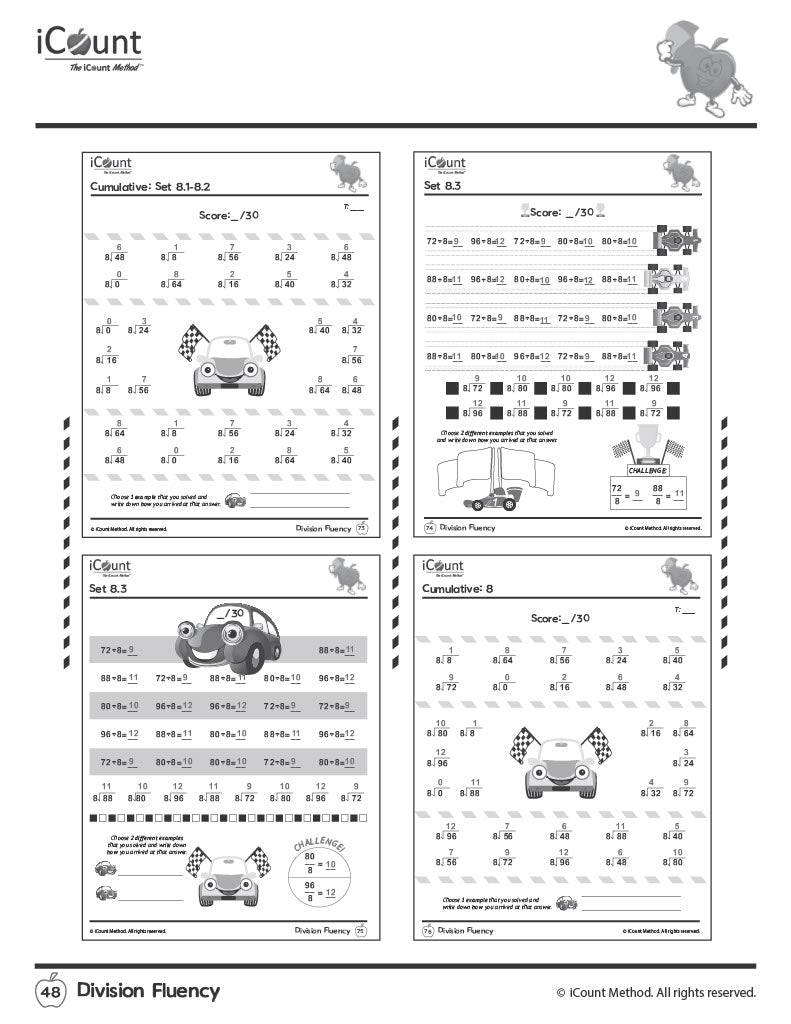 Division Fluency Workbook Teacher's Edition, Fluency Series image 2