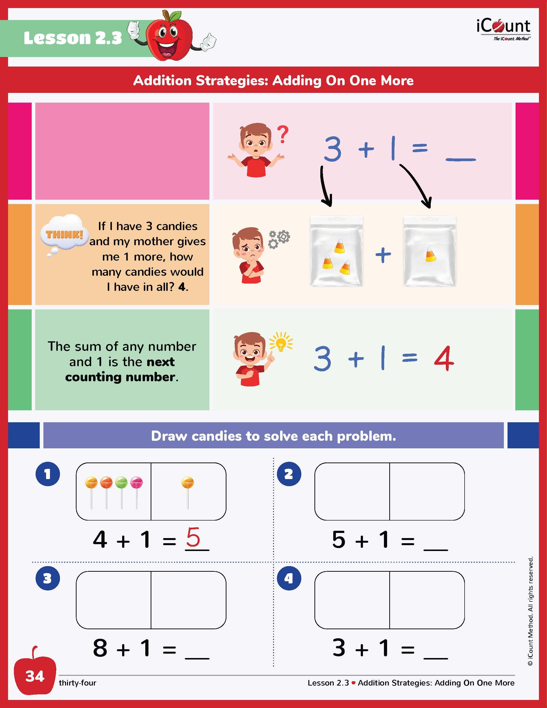 The iCount Method® Level Red Math Book, Basic Edition