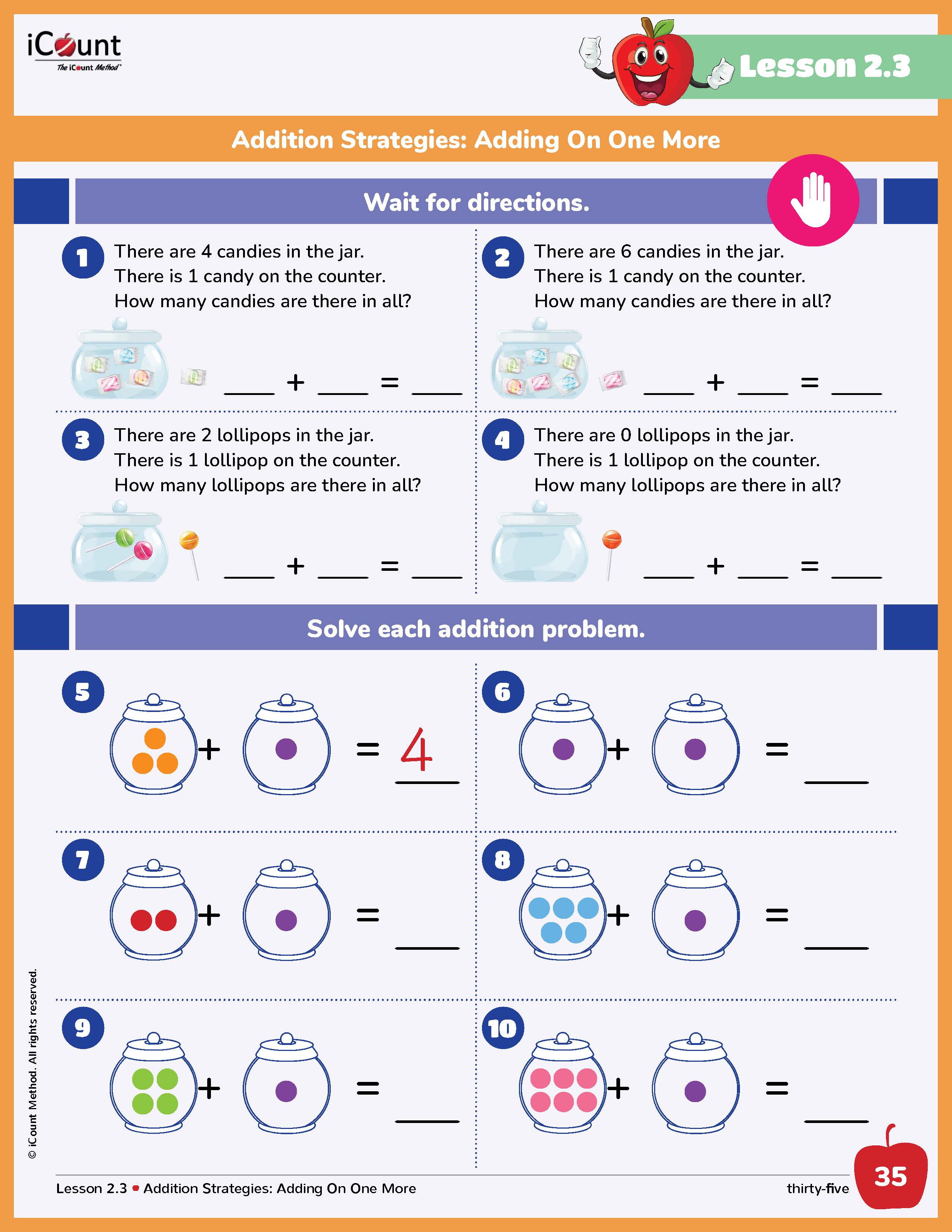 The iCount Method® Level Red Math Book, Basic Edition
