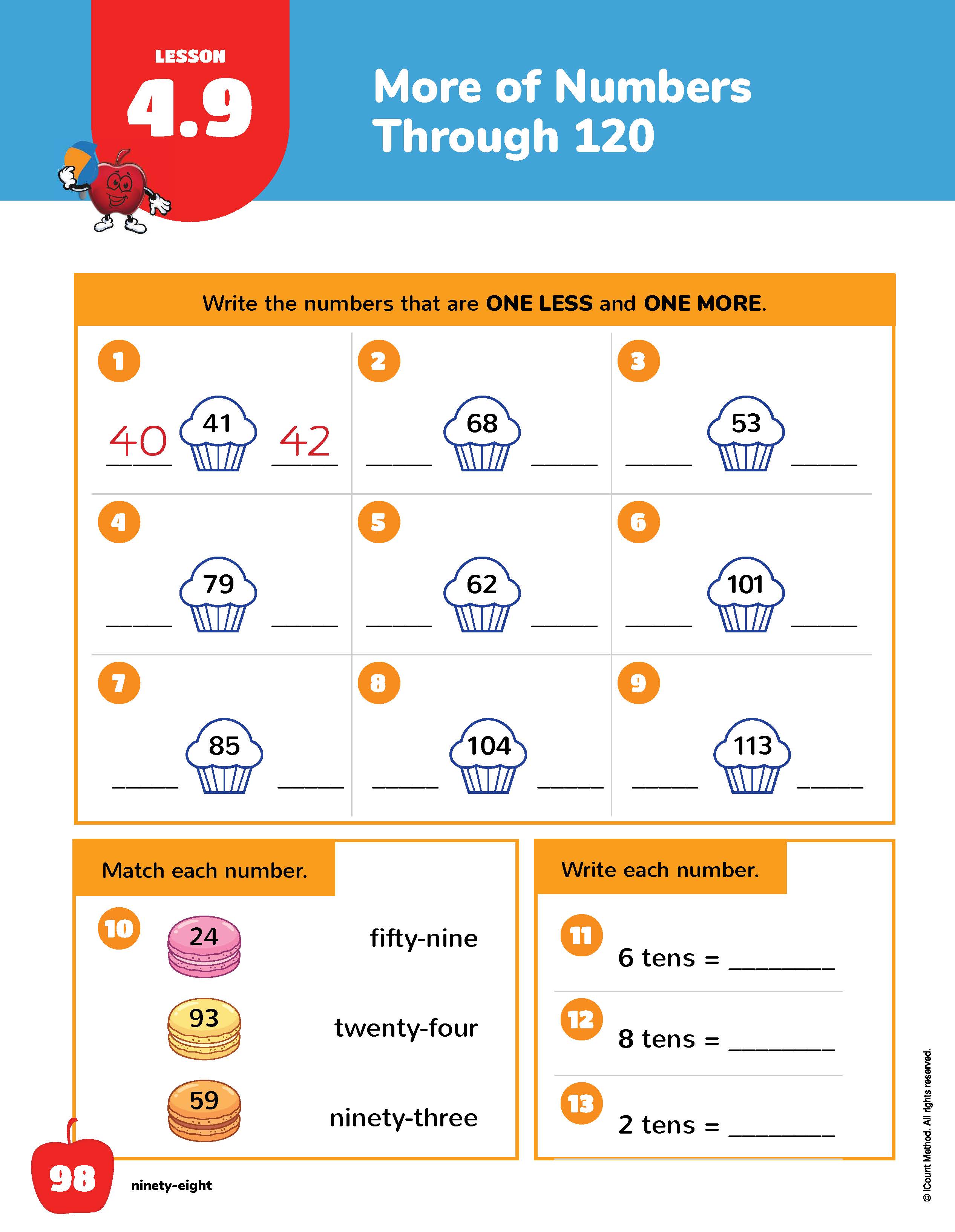 The iCount Method® Level Red Math Book, Classic Edition, 2.0