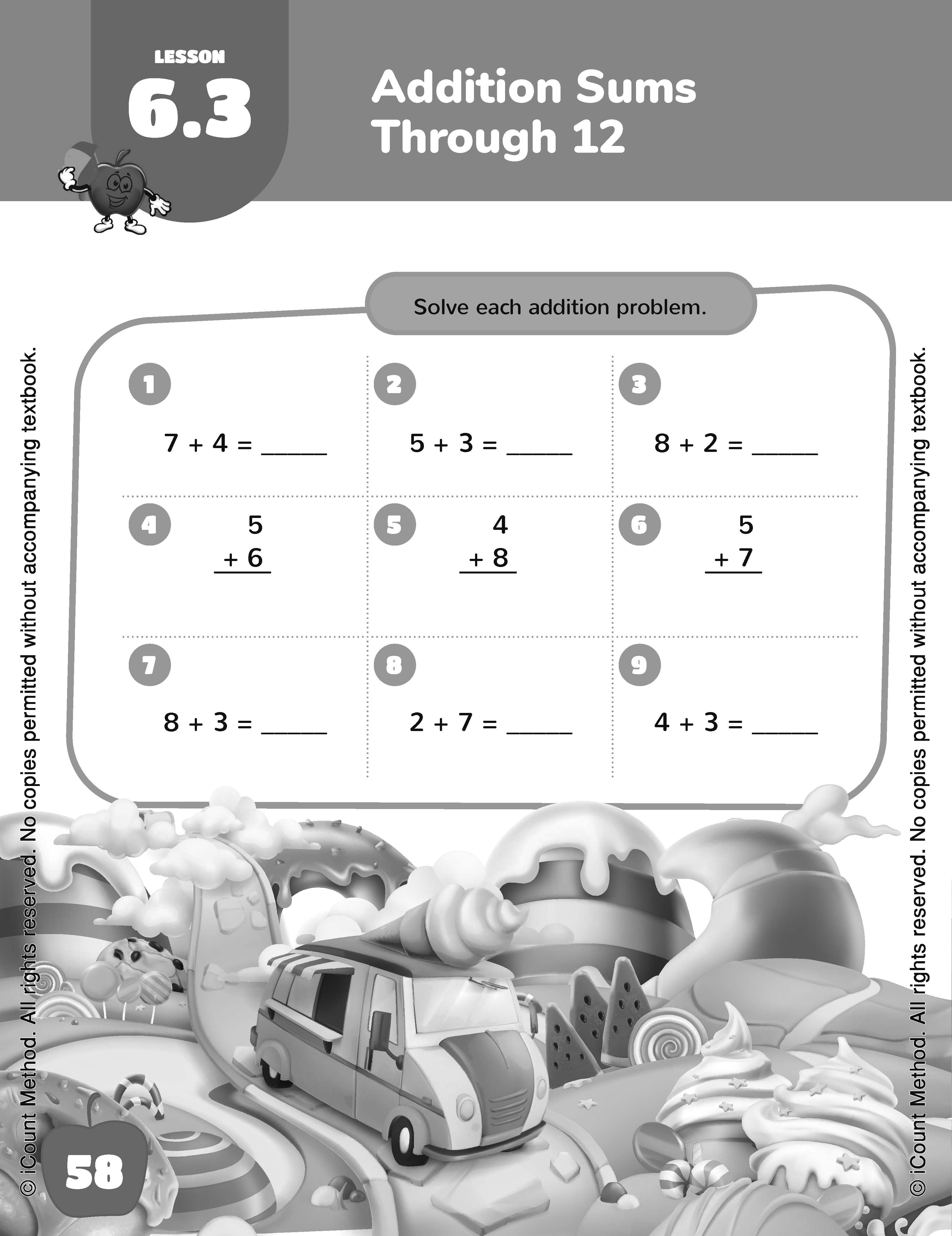 The iCount Method® Level Red Math Homework Book, Classic Edition, 2.0
