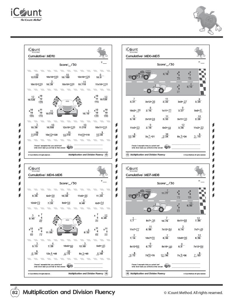 Multiplication & Division Fluency Workbook Teacher's Edition, Fluency Series image 4