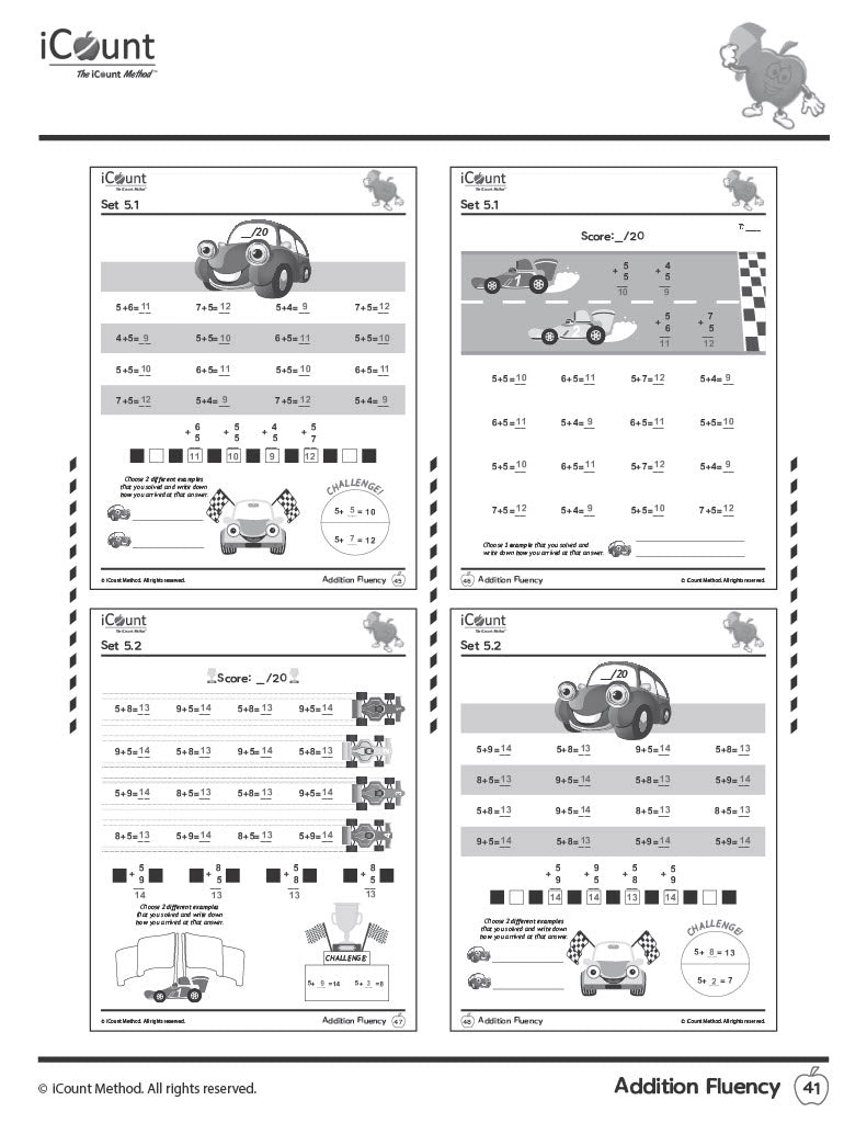 Addition Fluency Workbook Teacher's Edition, Fluency Series image 1