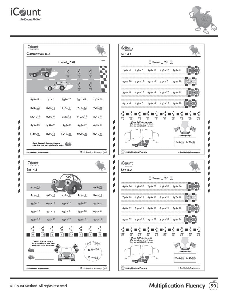 Multiplication Fluency Workbook Teacher's Edition, Fluency Series image 1